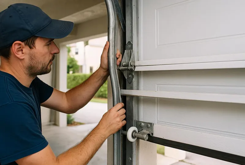 Off Track Door Repair in Grandisland